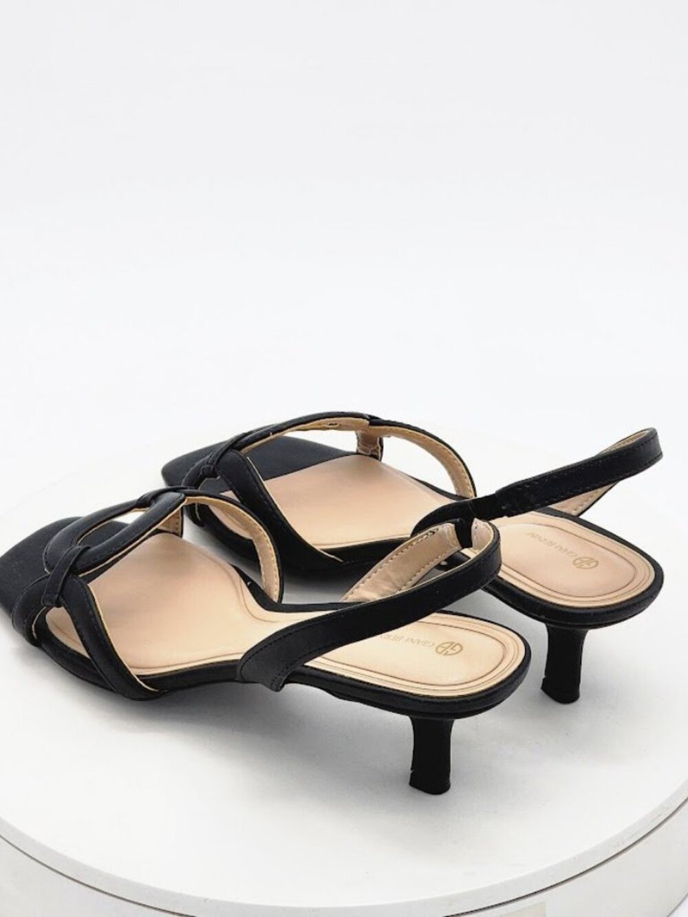 Giani Bernini Alana Black Slingback Kitten Heel Sandals Women’s Size 9 M New - Picture 5 of 10
